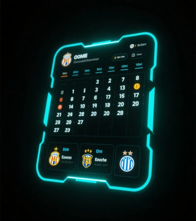 Digital Sports Schedule Interface